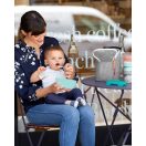 SKIP HOP Tálka kanállal védőtokban Easy Serve Teal 240 ml, 3m+