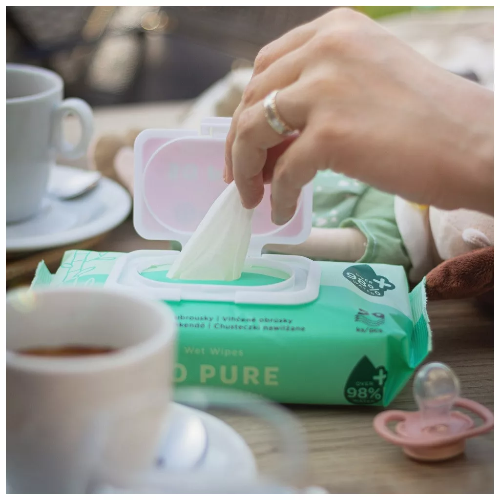 PETITE&MARS Nedves törlőkendő SO PURE bambusz, biológiailag lebomló, 56 db