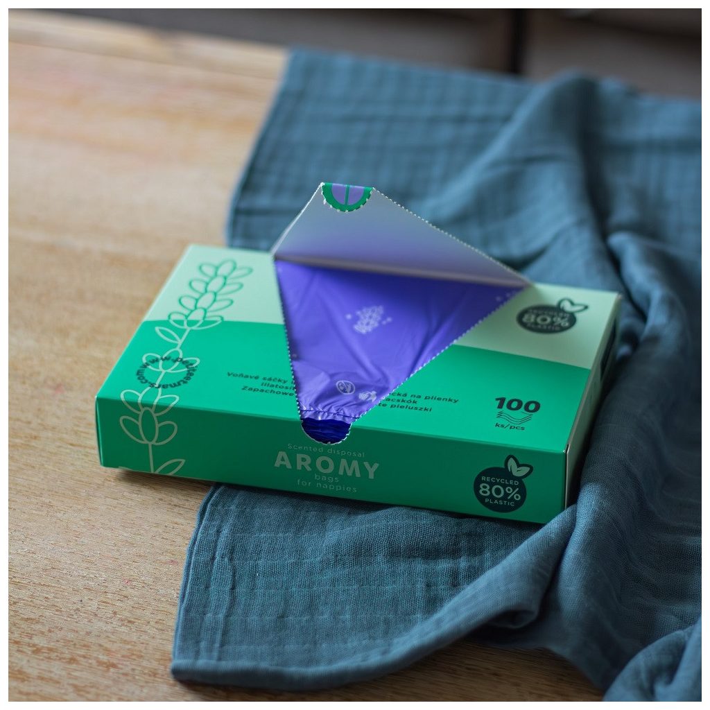 PETITE&MARS AROMY illatosított pelenkatároló zacskók füllel, 100db