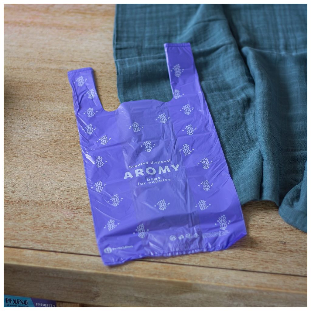 PETITE&MARS AROMY illatosított pelenkatároló zacskók füllel, 100db