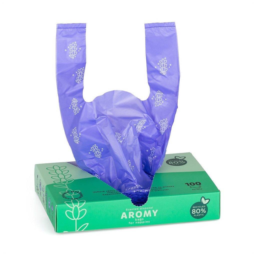 PETITE&MARS AROMY illatosított pelenkatároló zacskók füllel, 100db