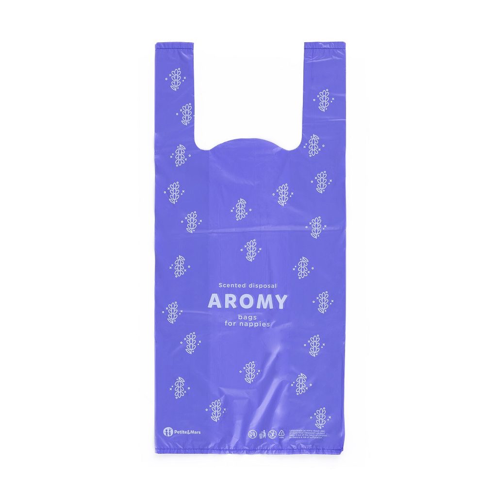PETITE&MARS AROMY illatosított pelenkatároló zacskók füllel, 100db