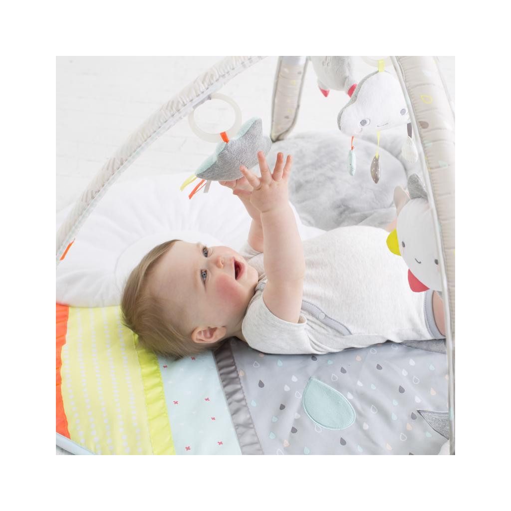 SKIP HOP Játszószőnyeg 5 játékkal, párna Silver Lining Cloud 0m+