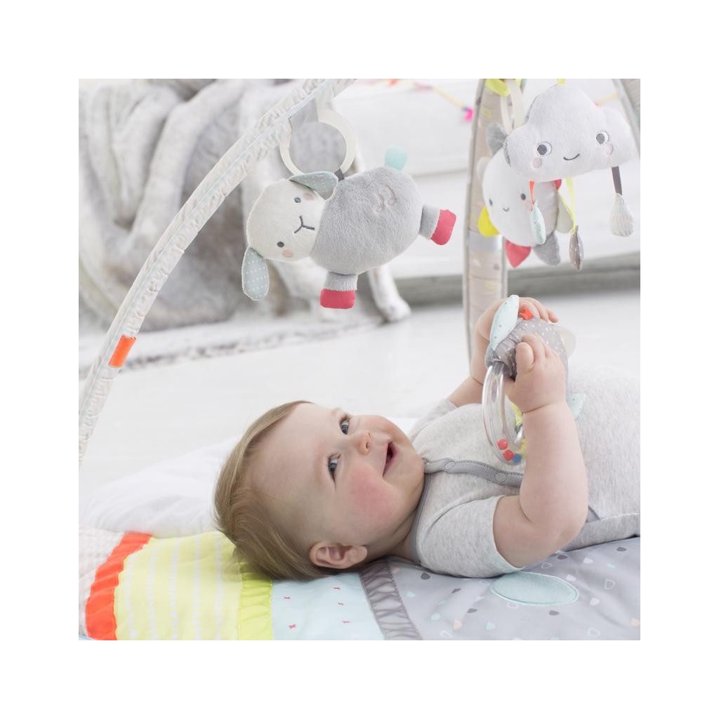 SKIP HOP Játszószőnyeg 5 játékkal, párna Silver Lining Cloud 0m+