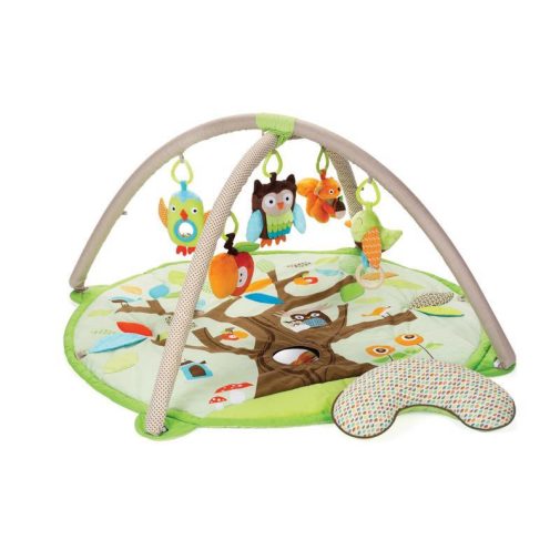SKIP HOP Játszószőnyeg 5 játékkal, párna Treetop Friends zöld-barna 0m+