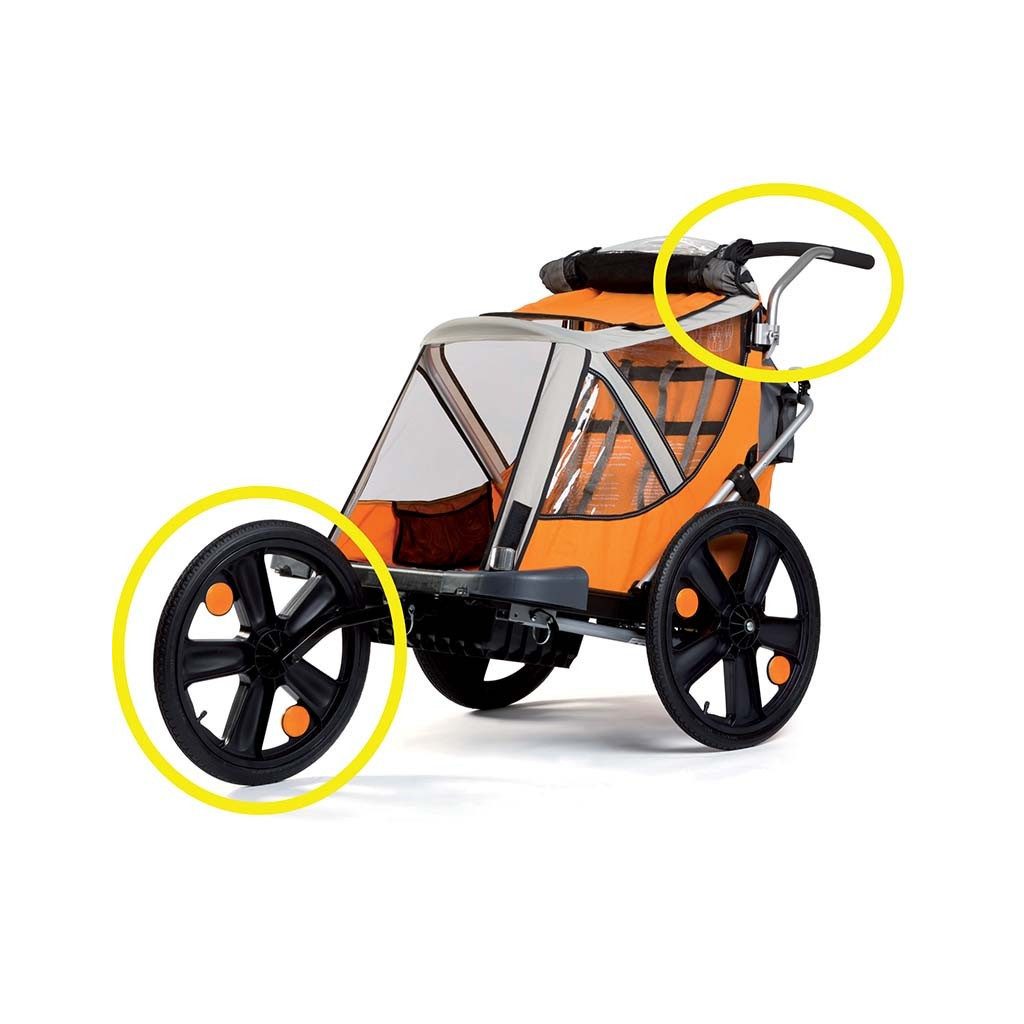 Bellelli Jogging Kit első kerék és tolókar szett biciklis utánfutóhoz