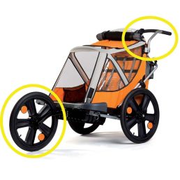   Bellelli Jogging Kit első kerék és tolókar szett biciklis utánfutóhoz