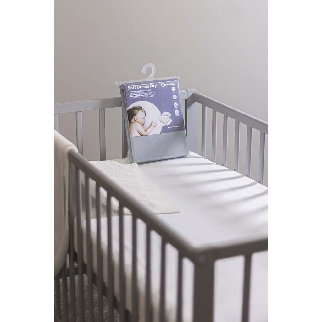 PETITE&MARS Vízhatlan lepedő Soft Dream Dry 120 x 60 Grey