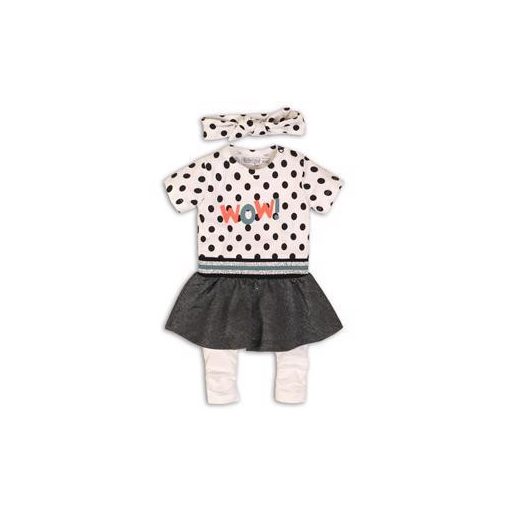 DIRKJE 2 részes szett fejpánttal C-SO Joyful WOW 68 White-Grey