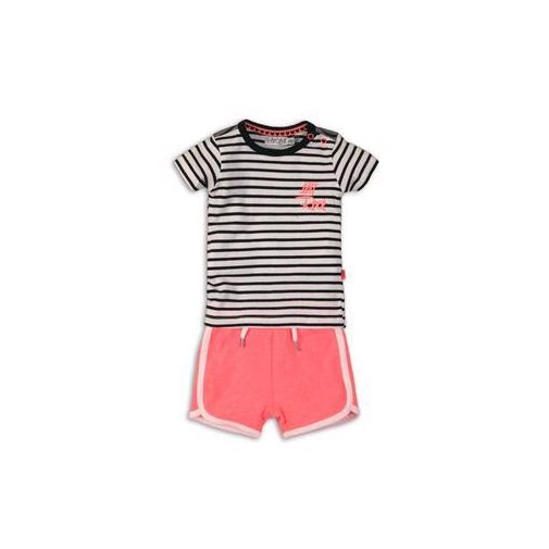 DIRKJE 2 részes C-SO Joyful LETS ROCK 68 White / Black-Pink szett