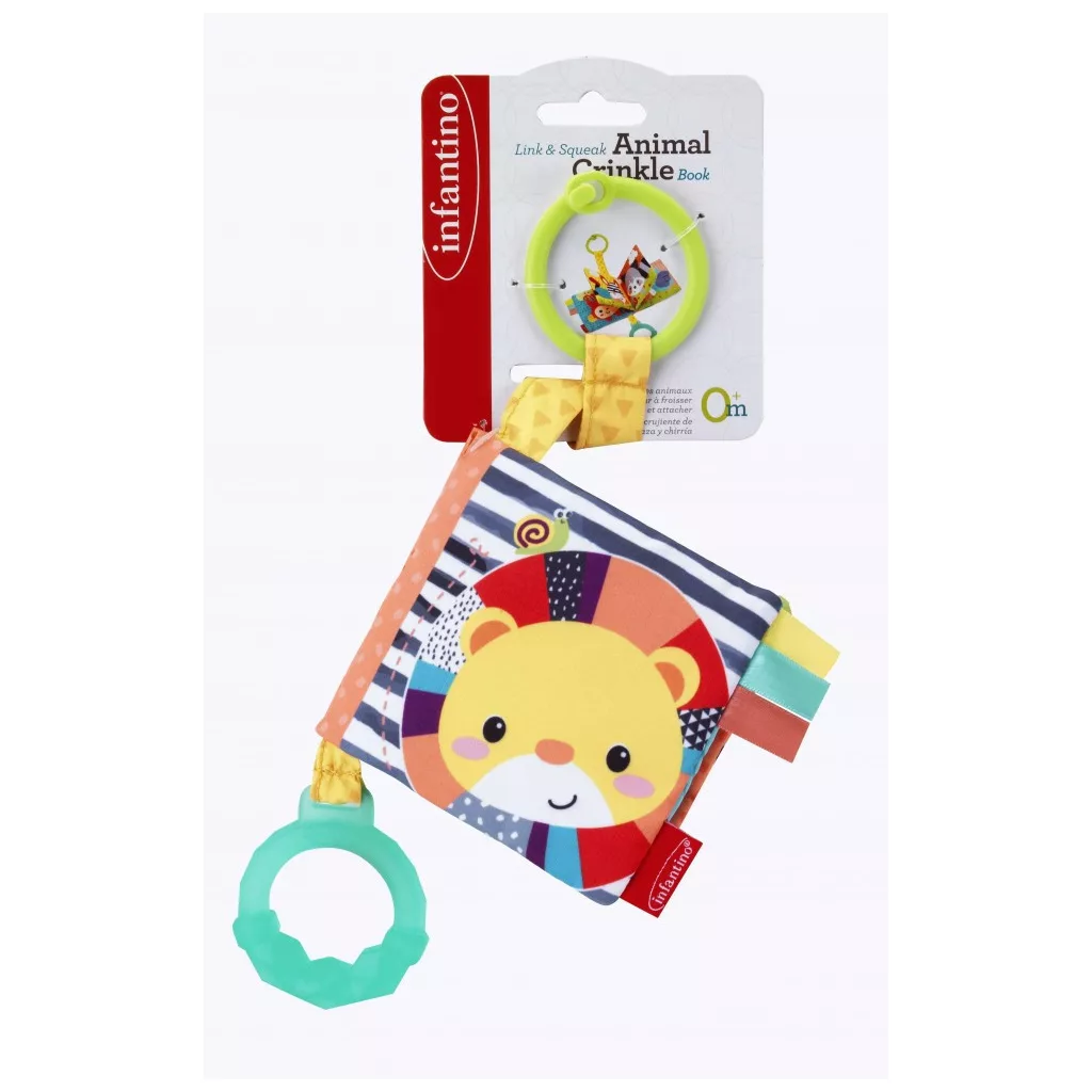 Infantino Link & Squeak babakönyv - állatos