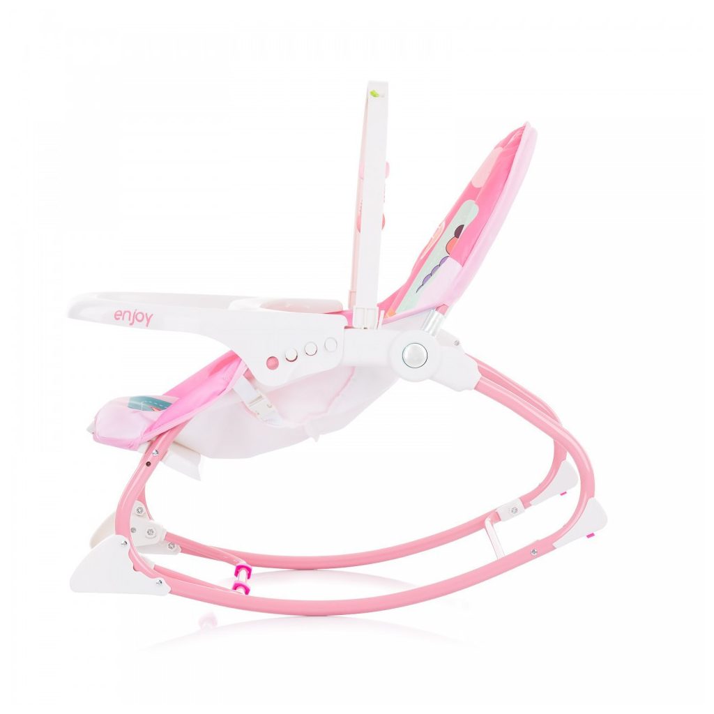 Chipolino Enjoy rezgő-zenélő pihenőszék 18 kg-ig - Pink