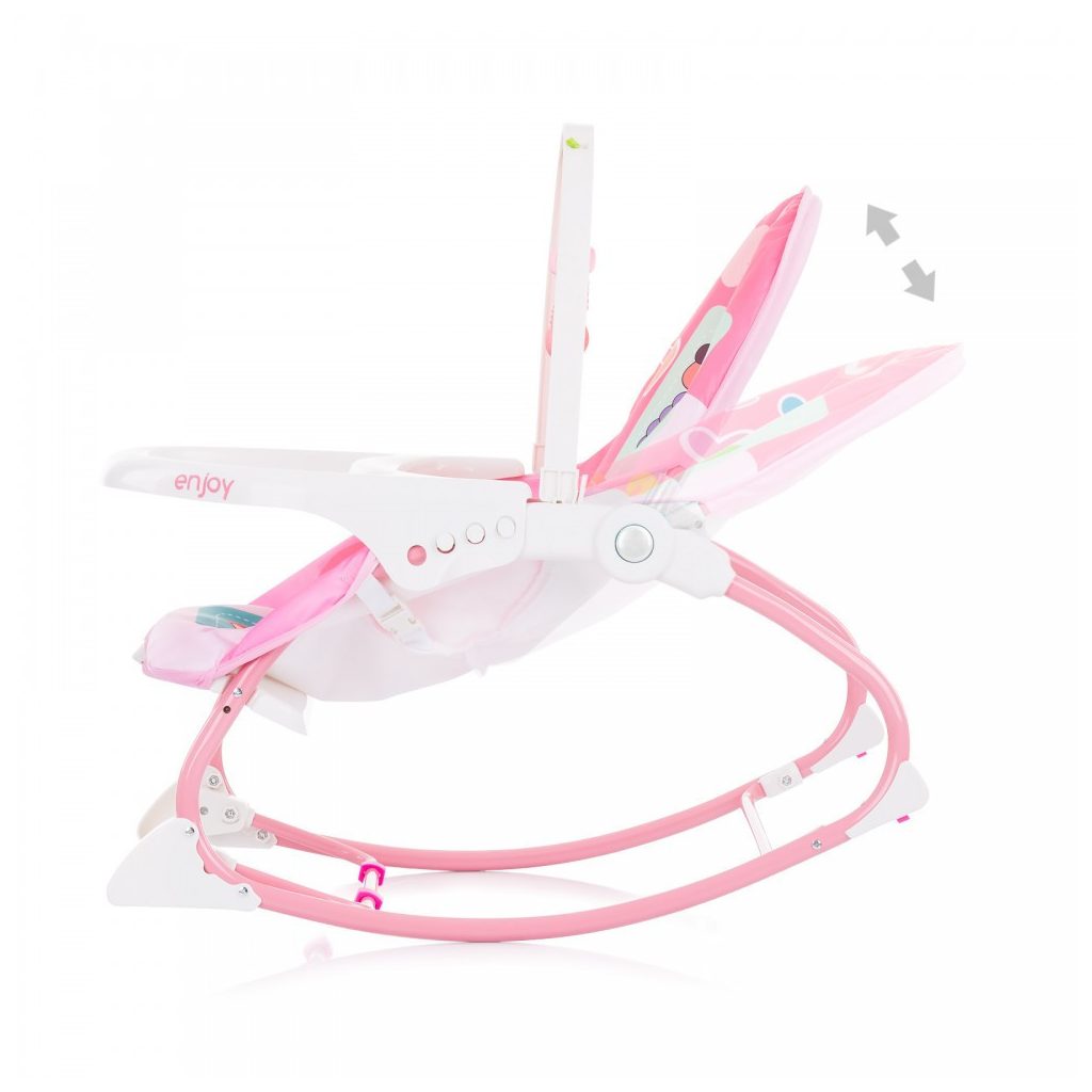 Chipolino Enjoy rezgő-zenélő pihenőszék 18 kg-ig - Pink
