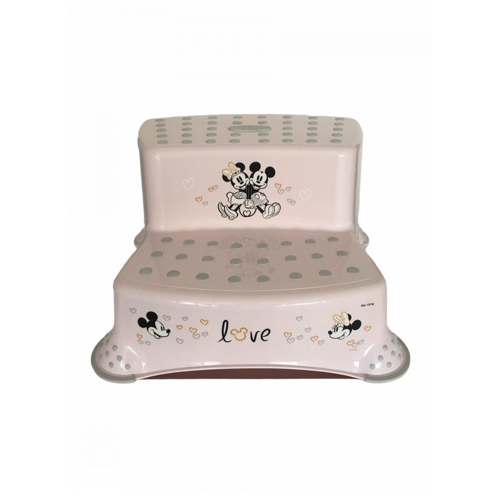 Lorelli Disney mintás lépcsős fellépő - Mickey Minnie Love Light Pink
