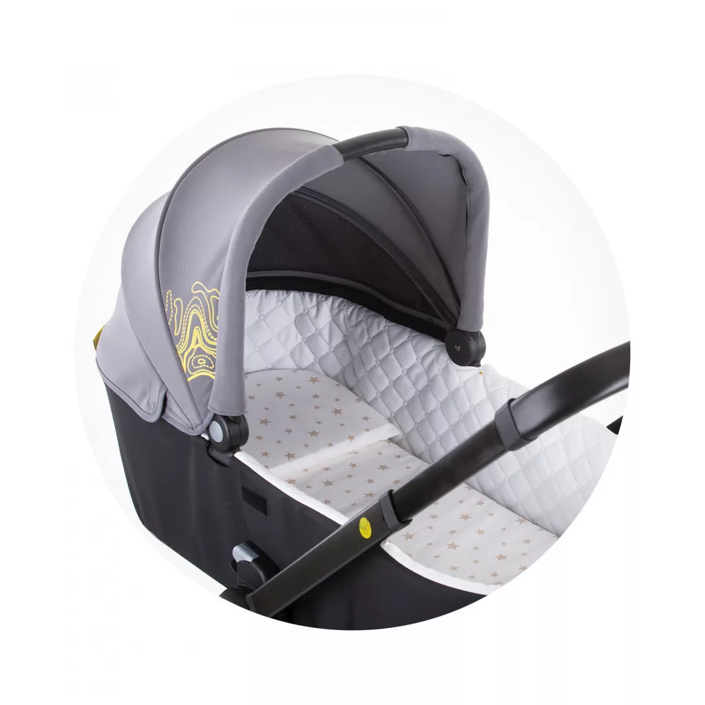Chipolino matrac mózeskosárba - Beige Stars