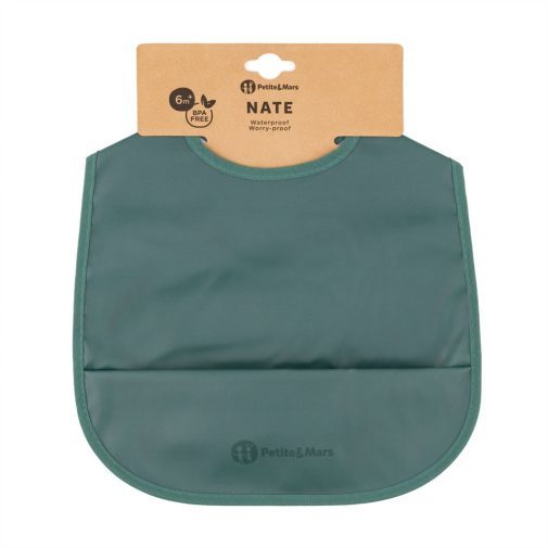 PETITE&MARS Előke PU Nate Misty Green 6hó+