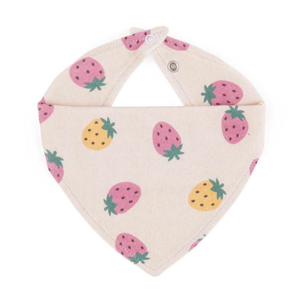 PETITE&MARS Nyálkendő Luke 2 db Beige Strawberies&Dusty Rose 3hó+