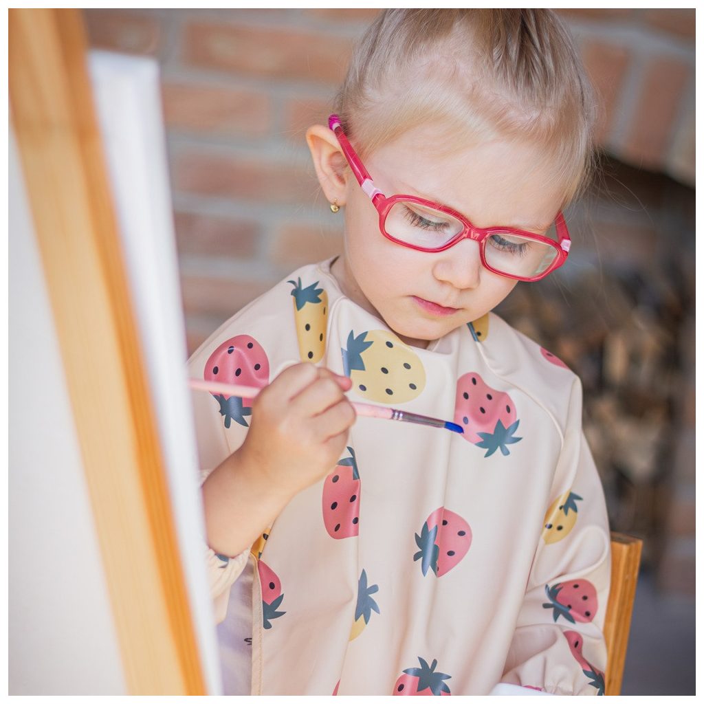 PETITE&MARS Előke hosszú ujjal Ben Beige Strawberies