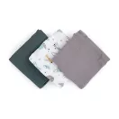 PETITE&MARS Bambusz muszlin 3db-os pelenka szett Moussy Grey Planes, 68 x 68 cm