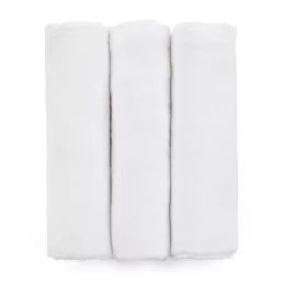   PETITE&MARS Bambusz muszlin 3db-os pelenka szett Moussy Total White, 68 x 68 cm