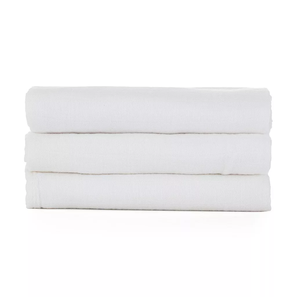 PETITE&MARS Bambusz muszlin 3db-os pelenka szett Moussy Total White, 68 x 68 cm