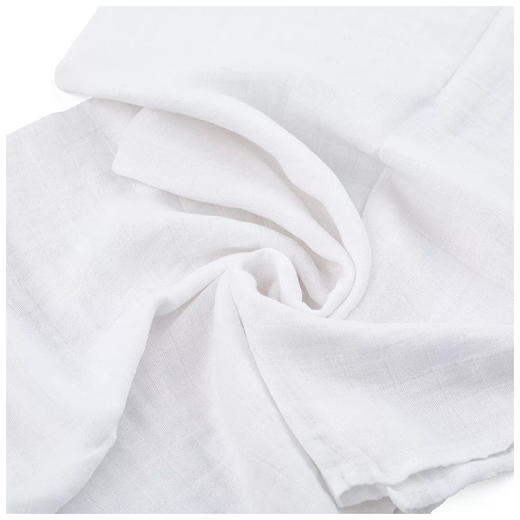 PETITE&MARS Bambusz muszlin 3db-os pelenka szett Moussy Total White, 68 x 68 cm