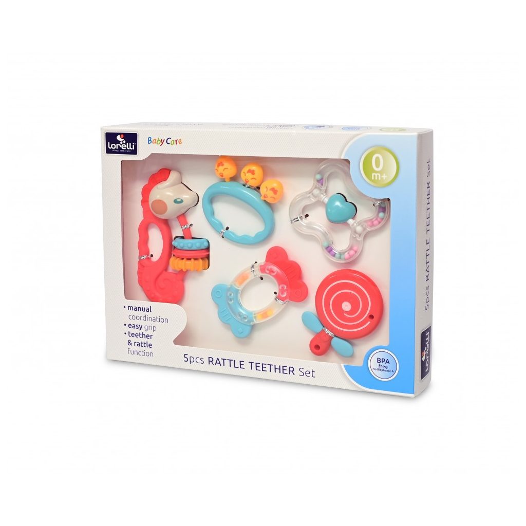 Baby Care csörgő és rágóka szett 5db-os