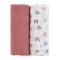 PETITE&MARS Bambusz muszlin 2db-os pelenka szett Misty Rose Rainbow, 120 x 120 cm