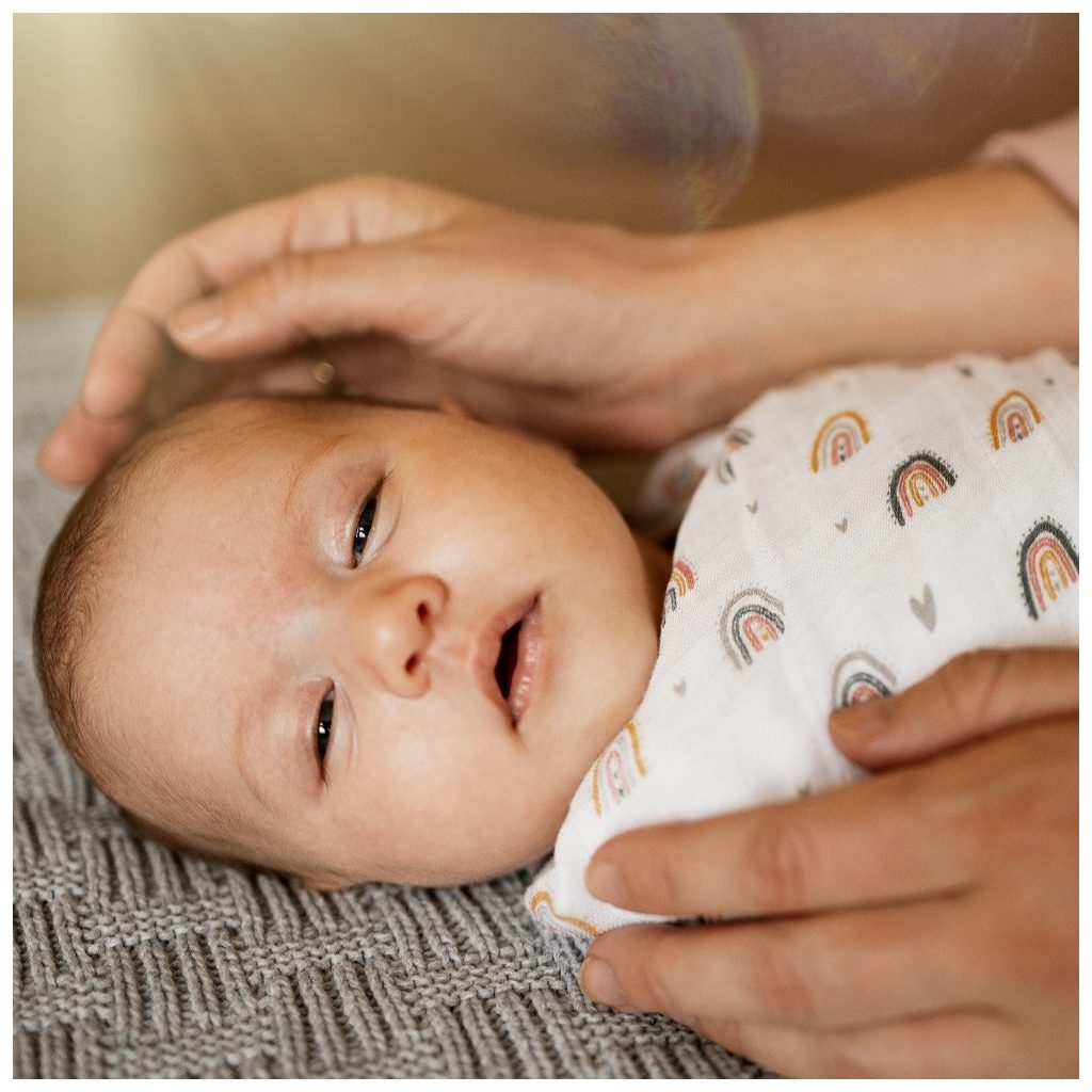 PETITE&MARS Bambusz muszlin 2db-os pelenka szett Misty Rose Rainbow, 120 x 120 cm