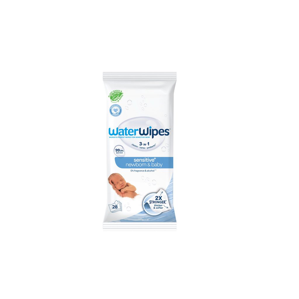 WATERWIPES Nedves törlőkendők Newborn&Baby 3in1 28 db