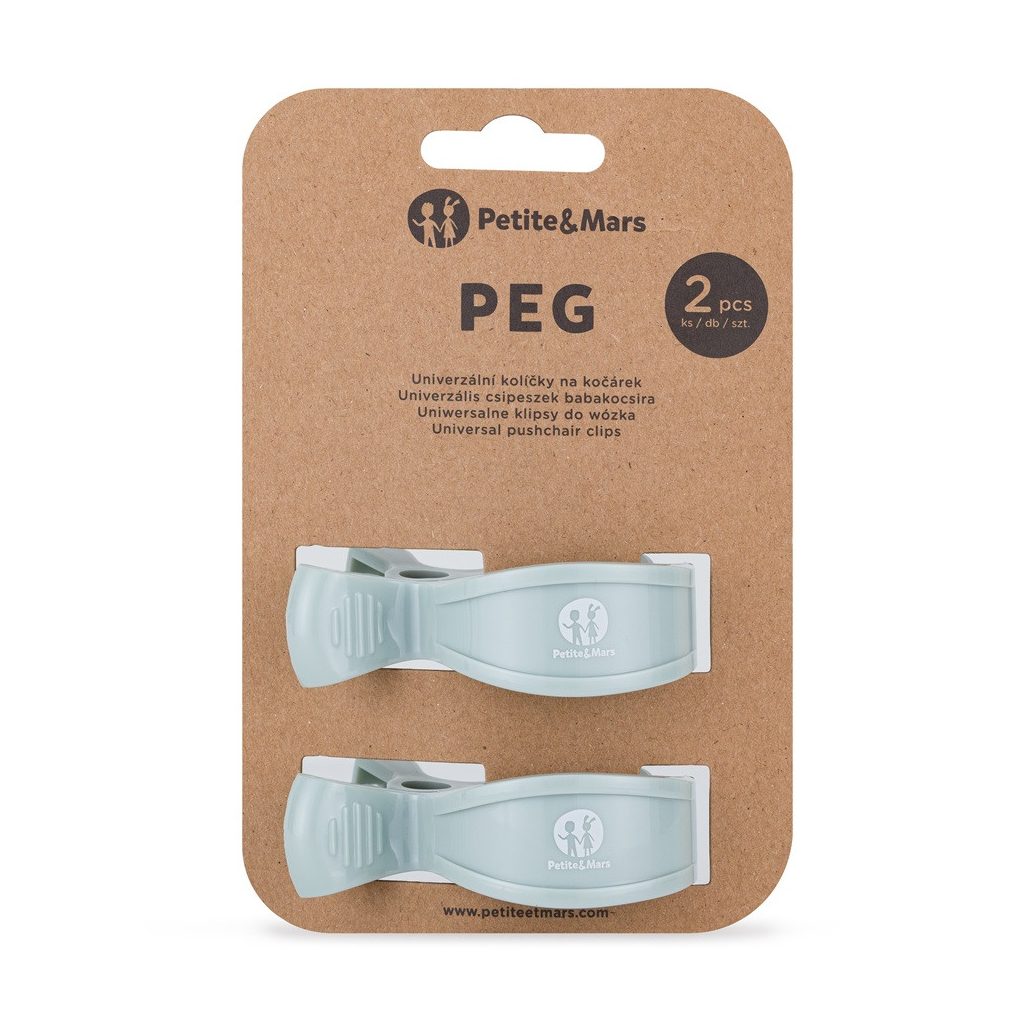 PETITE&MARS Csipesz babakocsira, 2 db, Green