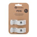 PETITE&MARS Csipesz babakocsira, 2 db, fehér