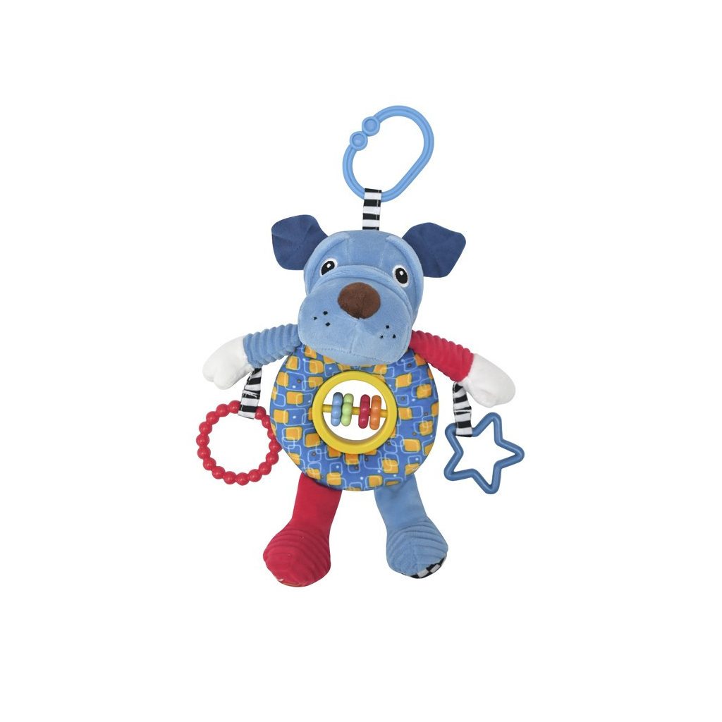 Lorelli Toys plüss csörgőjáték - Kék Kutya