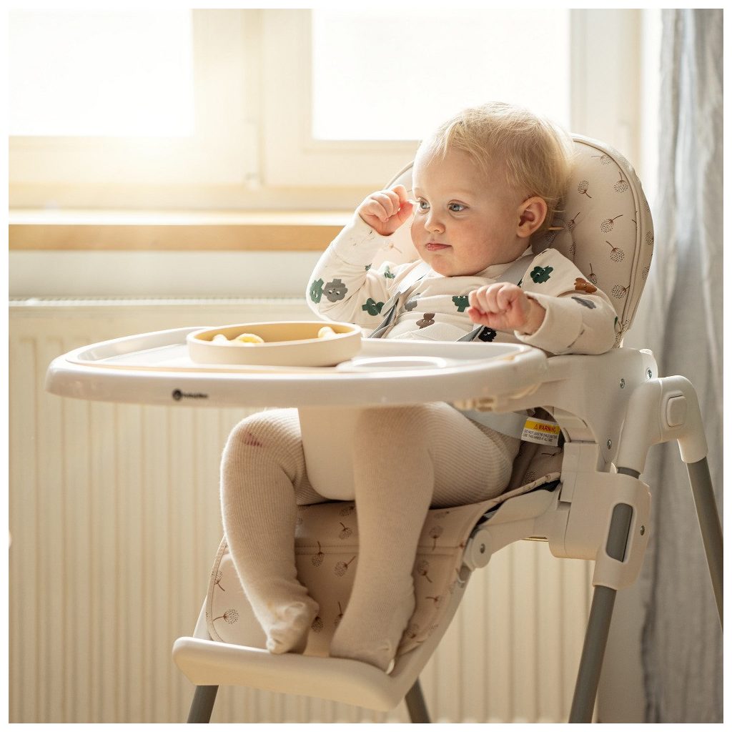 PETITE&MARS Etetőszék huzat és tálca Gusto Beige Dandelions