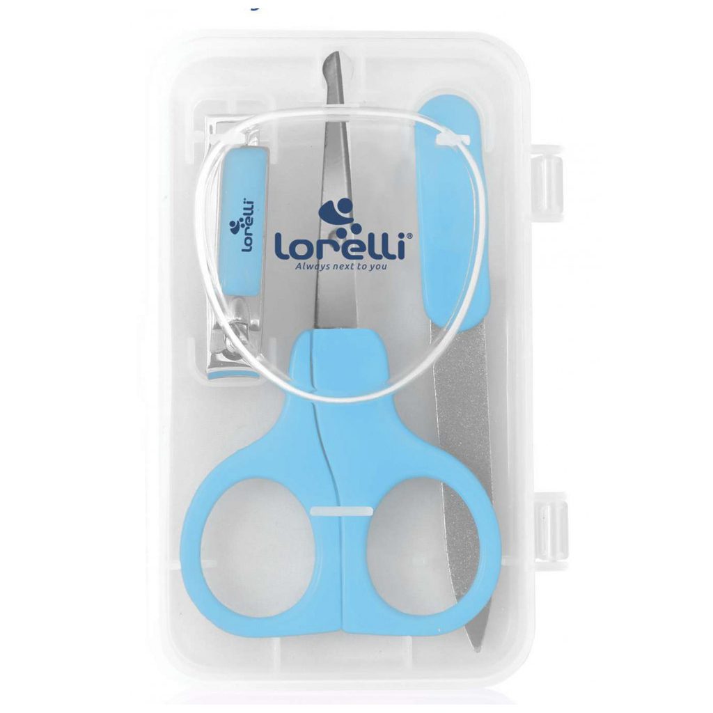 Baby Care manikűr szett tartóban - kék