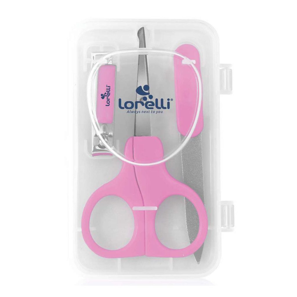 Baby Care manikűr szett tartóban - pink