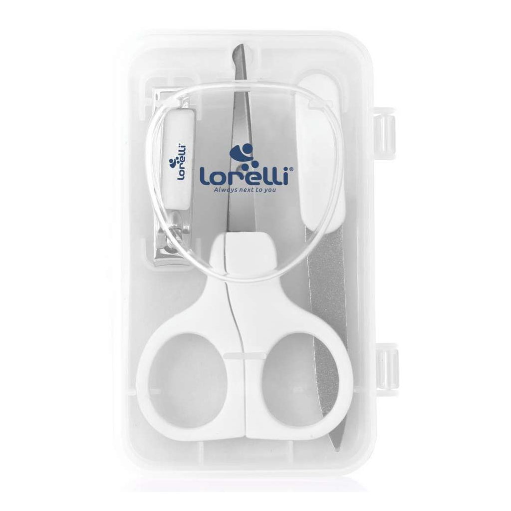 Baby Care manikűr szett tartóban - fehér