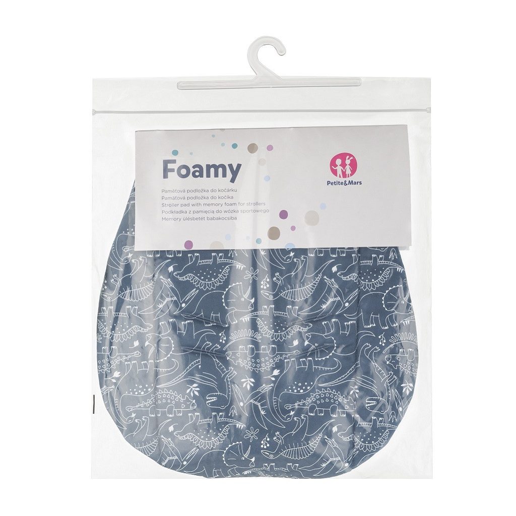 PETITE&MARS ülésbetét babakocsiba Foamy Anthracite Dino