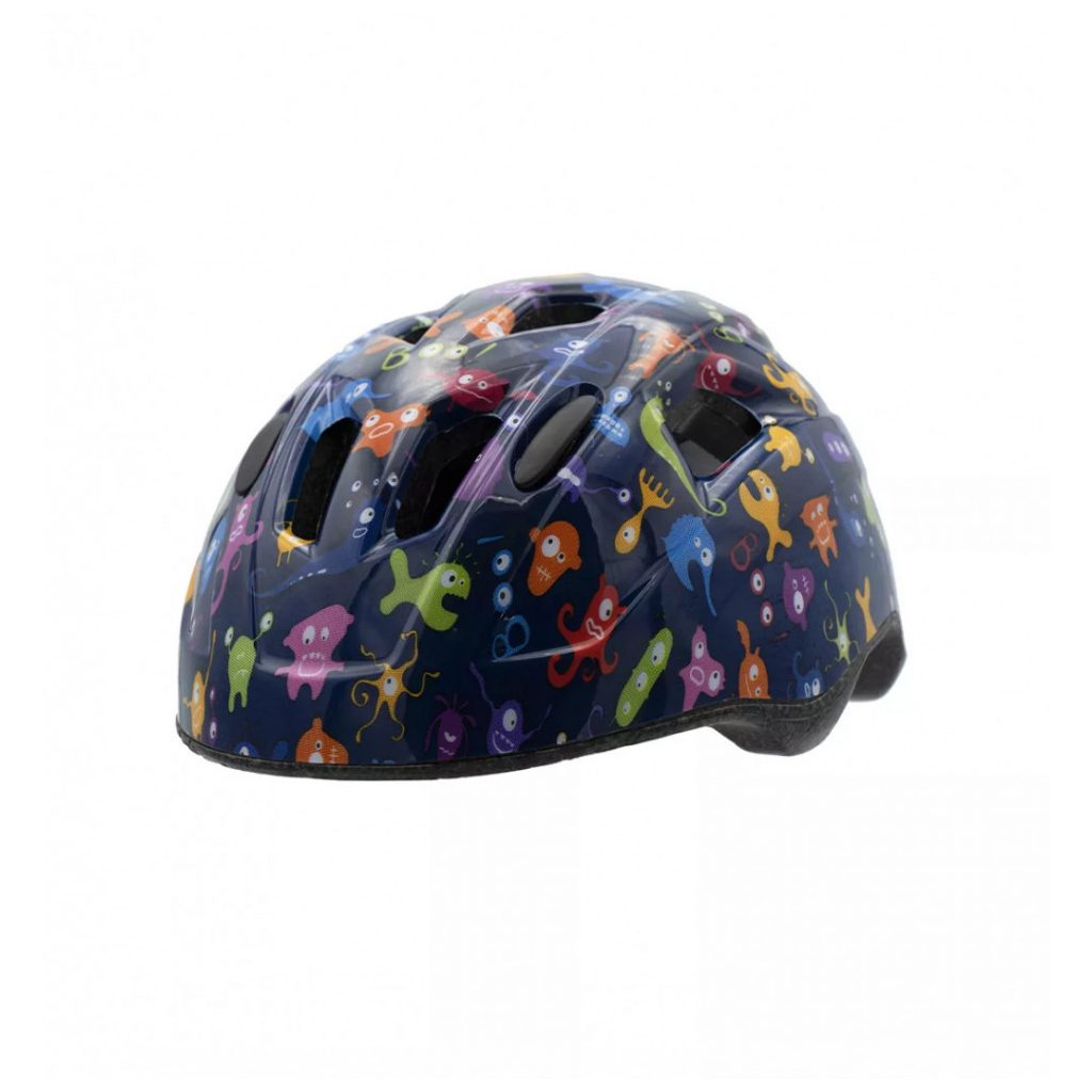 Bellelli biciklis gyerek sisak XS méretben - Monsters Blue