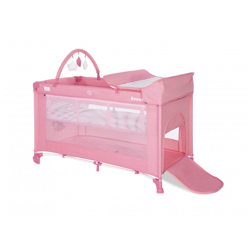 Lorelli Noemi 2 Plus multifunkciós utazóágy - Rose Velvet Unicorn