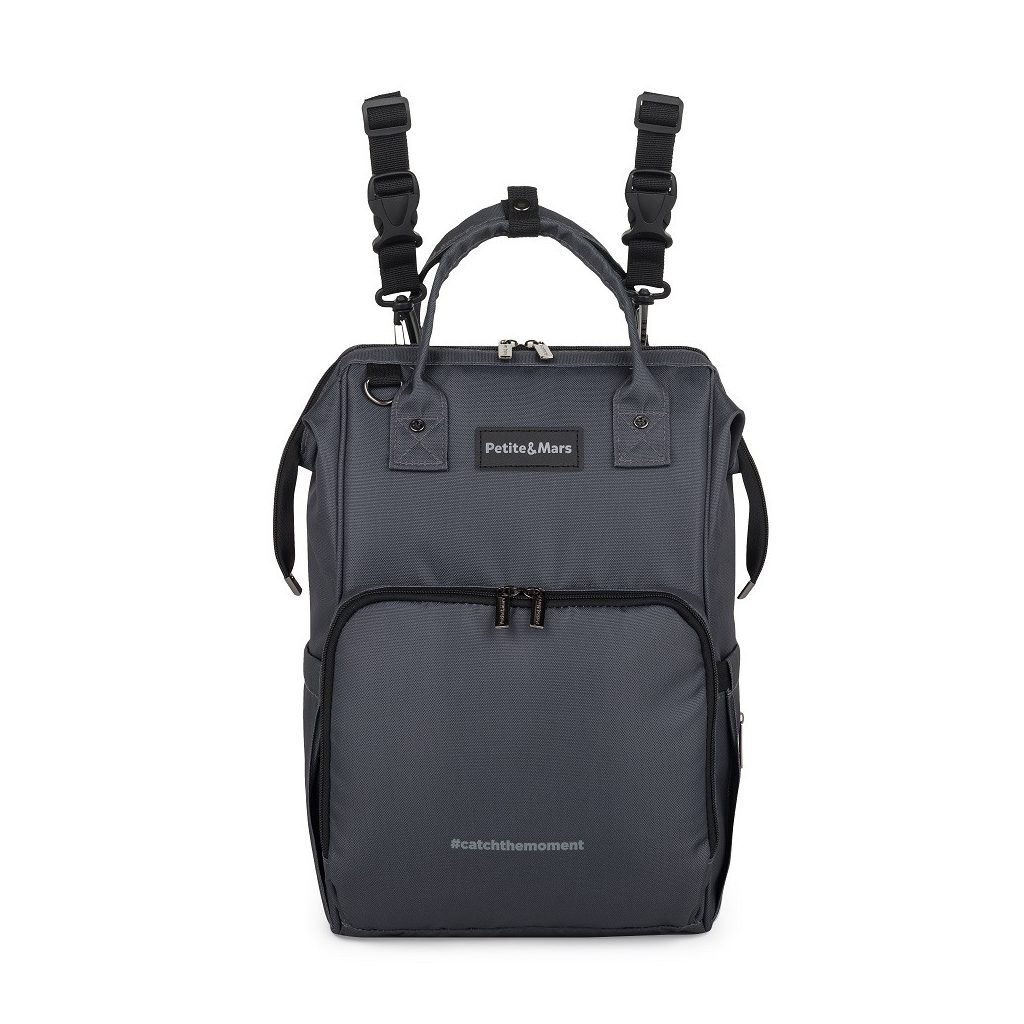 PETITE&MARS Pelenkázó hátizsák babakocsihoz Jack - Catchthemoment sorozat Ultimate Grey