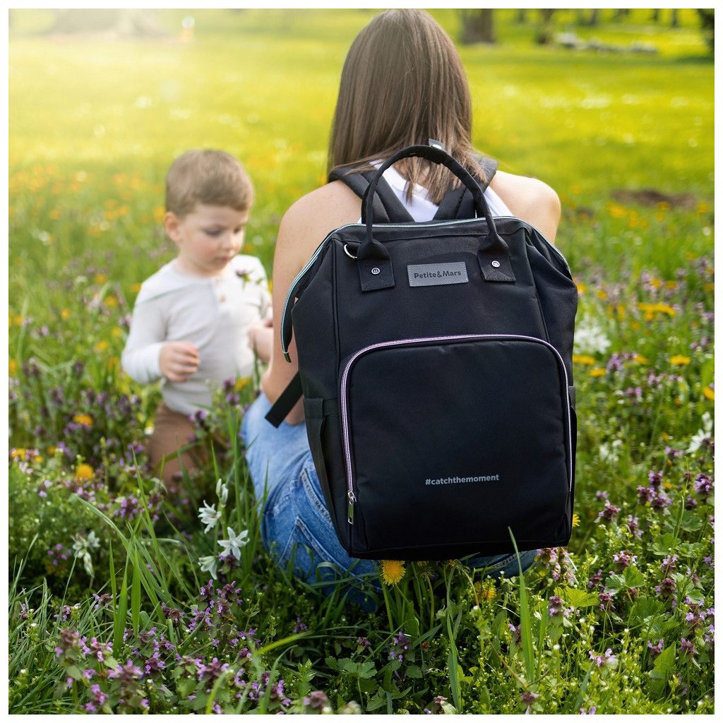 PETITE&MARS Hátizsák babakocsira JACK - Catchthemoment sorozat  Just Black