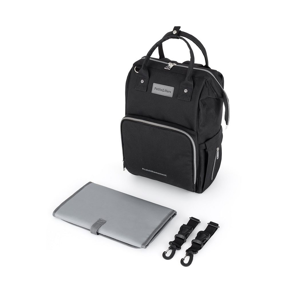 PETITE&MARS Hátizsák babakocsira JACK - Catchthemoment sorozat  Just Black