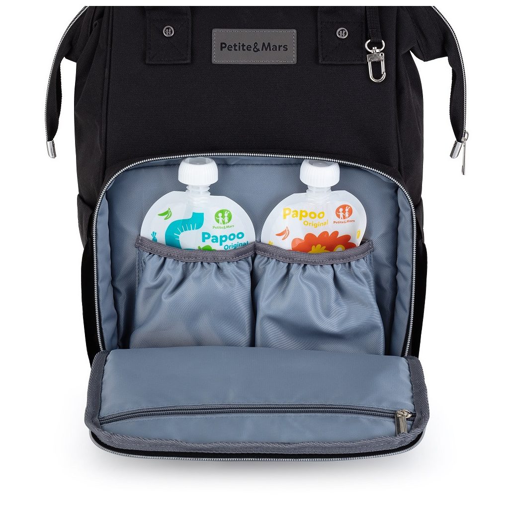 PETITE&MARS Hátizsák babakocsira JACK - Catchthemoment sorozat  Just Black