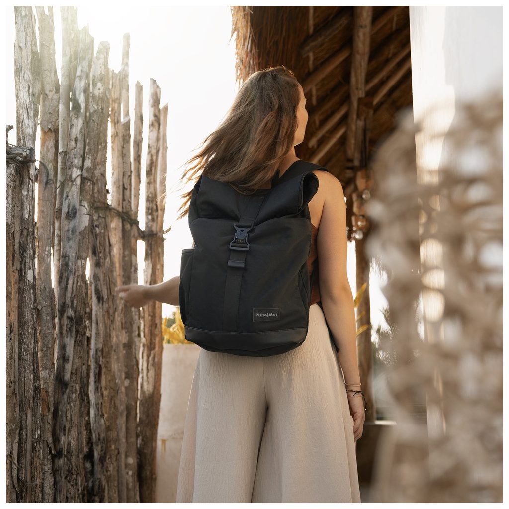 PETITE&MARS Pelenkázó hátizsák babakocsira Jackob Absolute Black