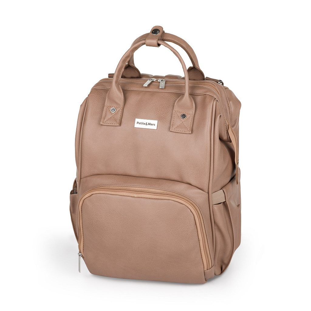PETITE&MARS Pelenkázó hátizsák babakocsihoz Jasper Camel Beige