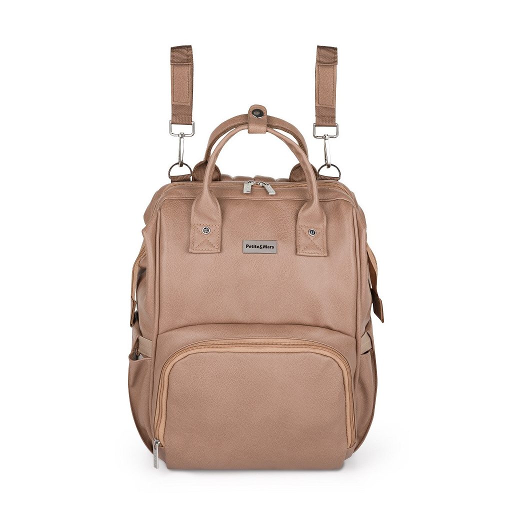 PETITE&MARS Pelenkázó hátizsák babakocsihoz Jasper Camel Beige