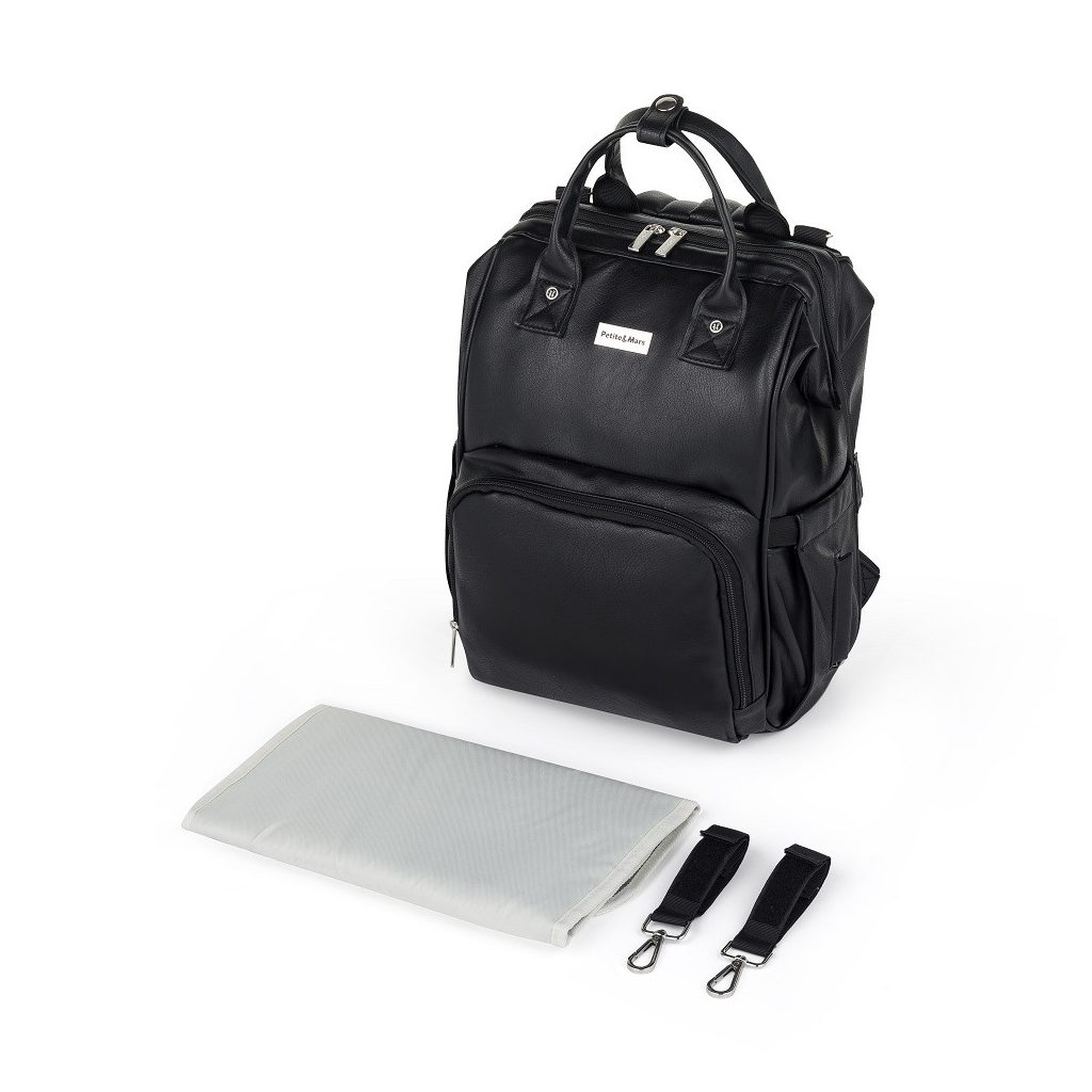 PETITE&MARS Jasper pelenkázó hátizsák babakocsira Absolute Black