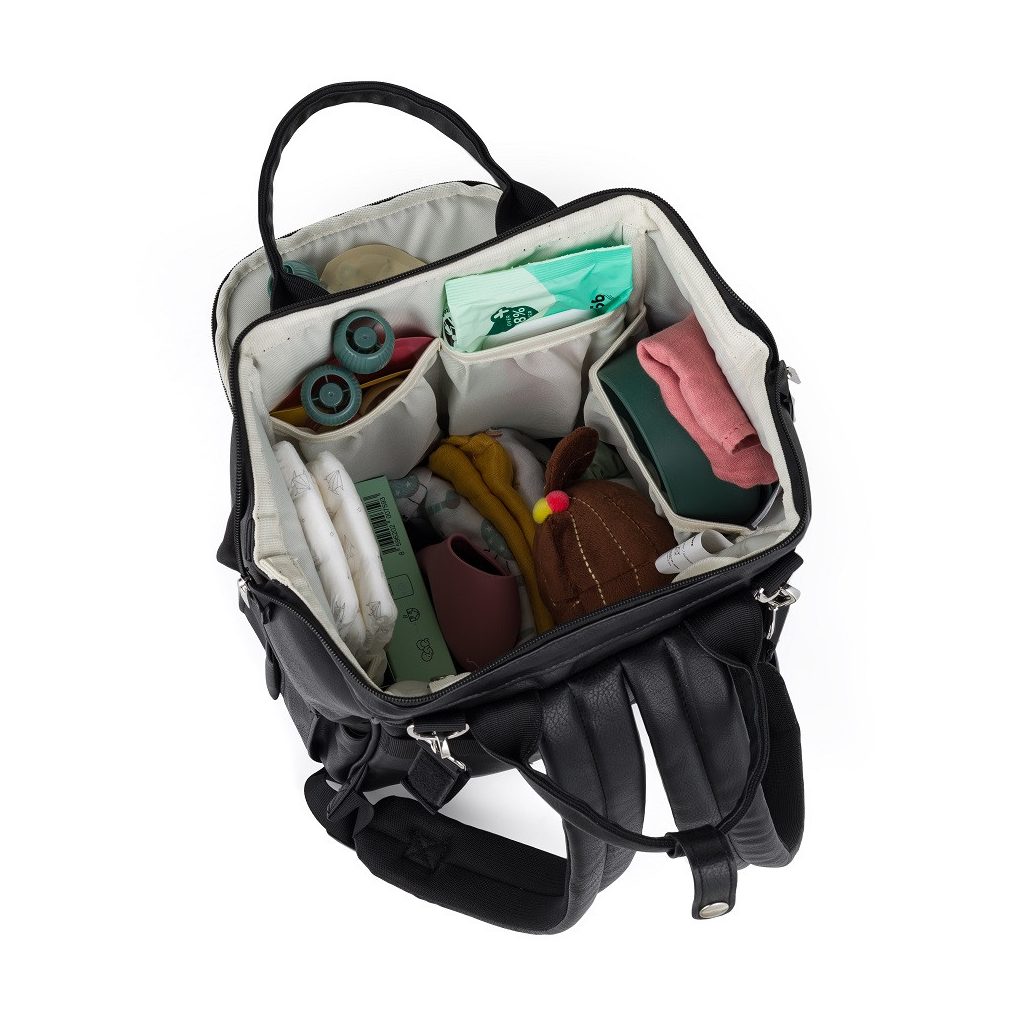 PETITE&MARS Jasper pelenkázó hátizsák babakocsira Absolute Black