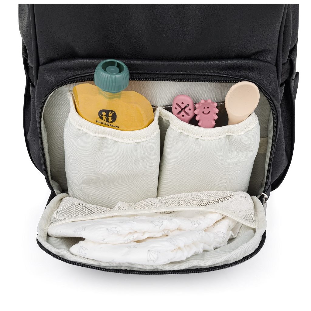 PETITE&MARS Jasper pelenkázó hátizsák babakocsira Absolute Black